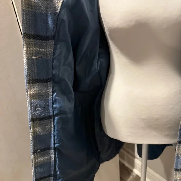 American Eagle Blue Plaid Women's Jacket - Picture 7 of 11